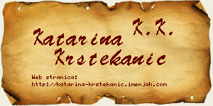 Katarina Krstekanić vizit kartica
